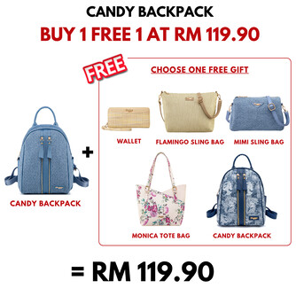 CANDY BACKPACK - RATTAN CB, DENIM BLUE